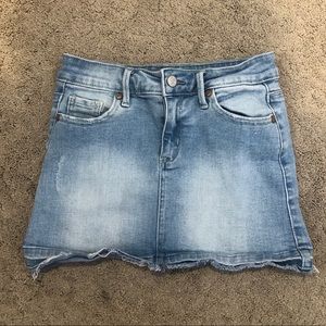 Tilly’s Scissor Girls Jean Denim Cutoff Raw Skirt